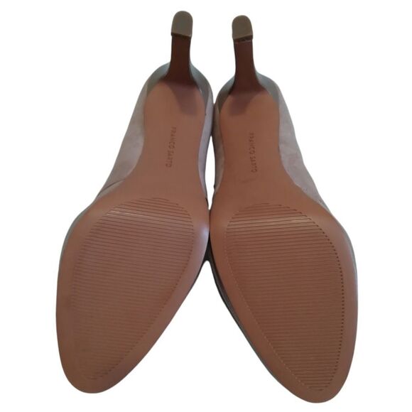 Franco Sarto Serene Tan Leather Suede Stiletto Heel Ankle Booties Women's Size 8 - Picture 4 of 14